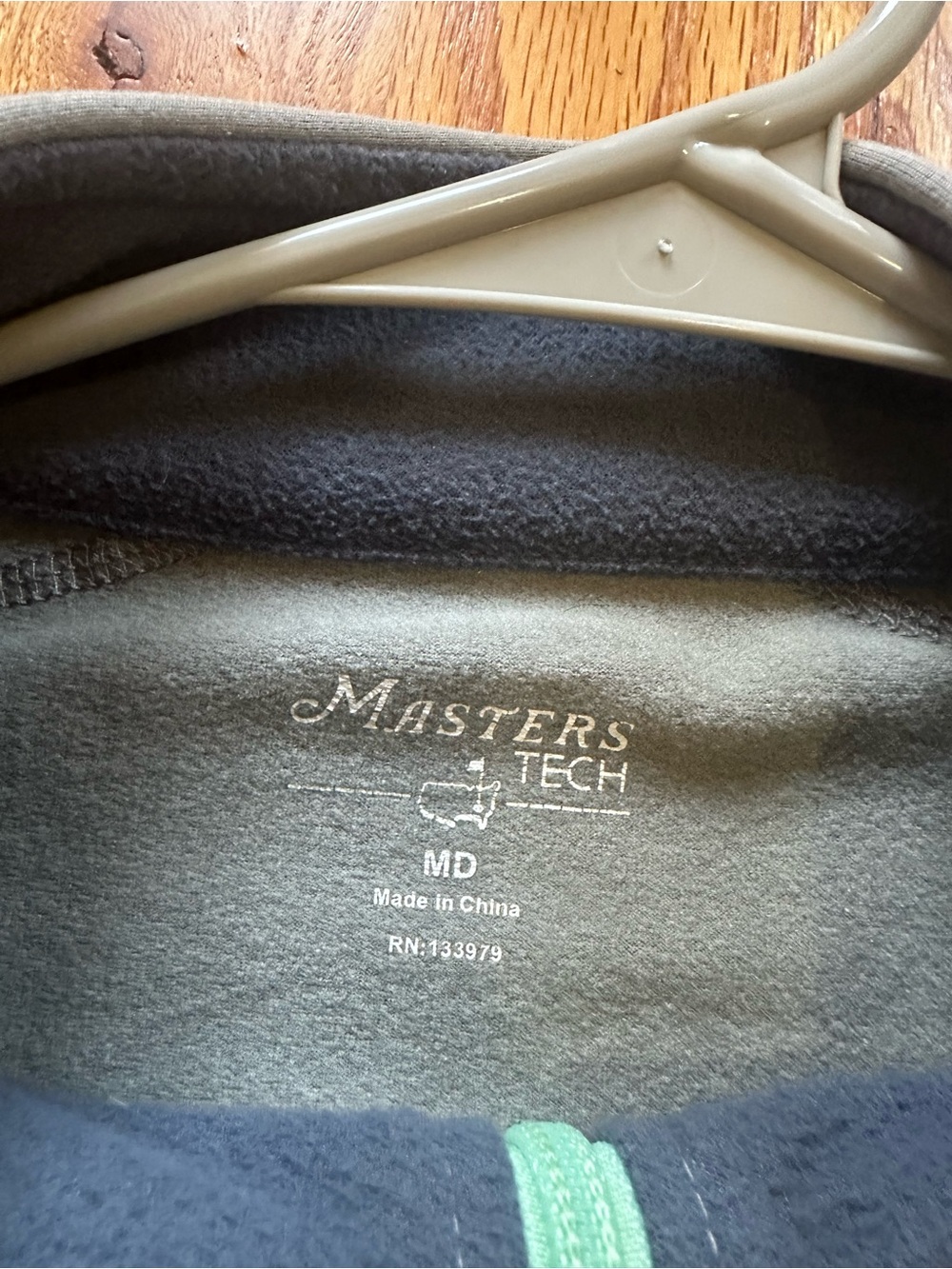 Masters Official Gray Quarter-Zip Pullover Jacket - Masters Logo - Picture 2 of 3